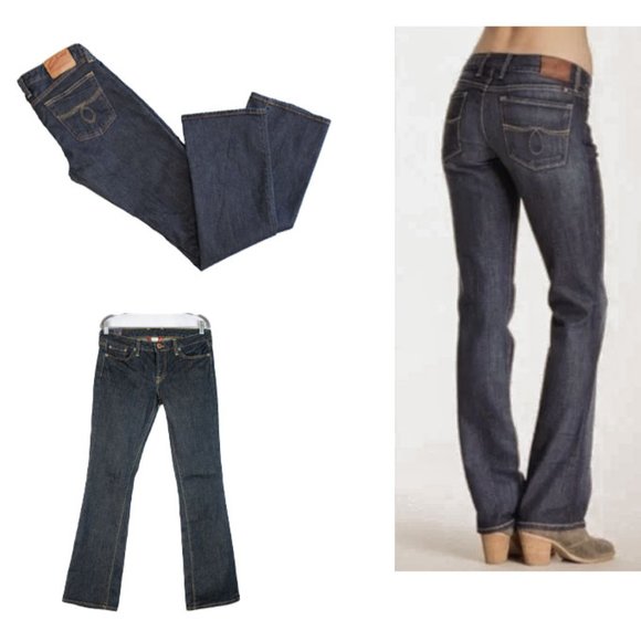 Lucky Brand Denim - Lucky Brand Lola Boot Jean by Gene Montesano Jeans Red Inseam USA Size 10/30